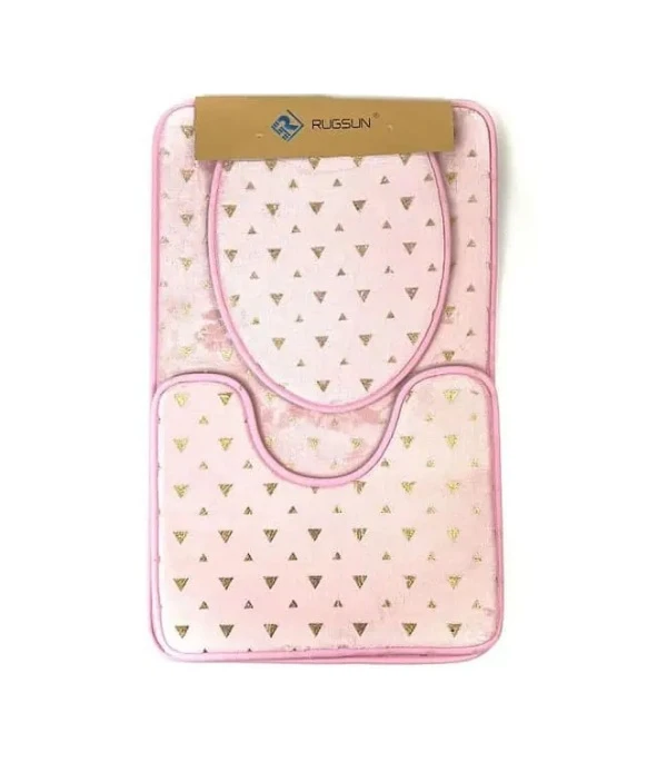 Set 3Pcs Covor Baie Textil A-13840 WEI